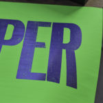 super - poster - affiche - letterpress - vert fluo - Super Marché noir