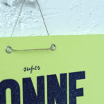 Super Bonne ambiance - Pancarte letterpress - Super Marché noir