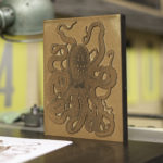 octopus - pieuvre - histoire naturelle - gravure - encyclopédie - letterpress - Super Marché noir