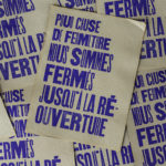 poster - fermeture définitive - fermeture administrative - fermeture covid - lieux culturels - concert debout - pléonasme - tautologie - - affichette letterpress - Super Marché noir