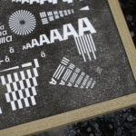 géométrie - mire - data design - abstraction géométrique - affiche artistique - - letterpress - Super Marché noir