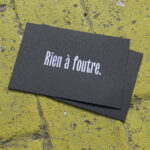 cartes originales letterpress punchlines drôle humour noir décalé œuvre art artistique dorure holographique